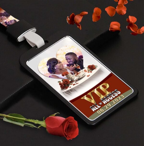 Weddings VIP Badges with Personalized Lanyards