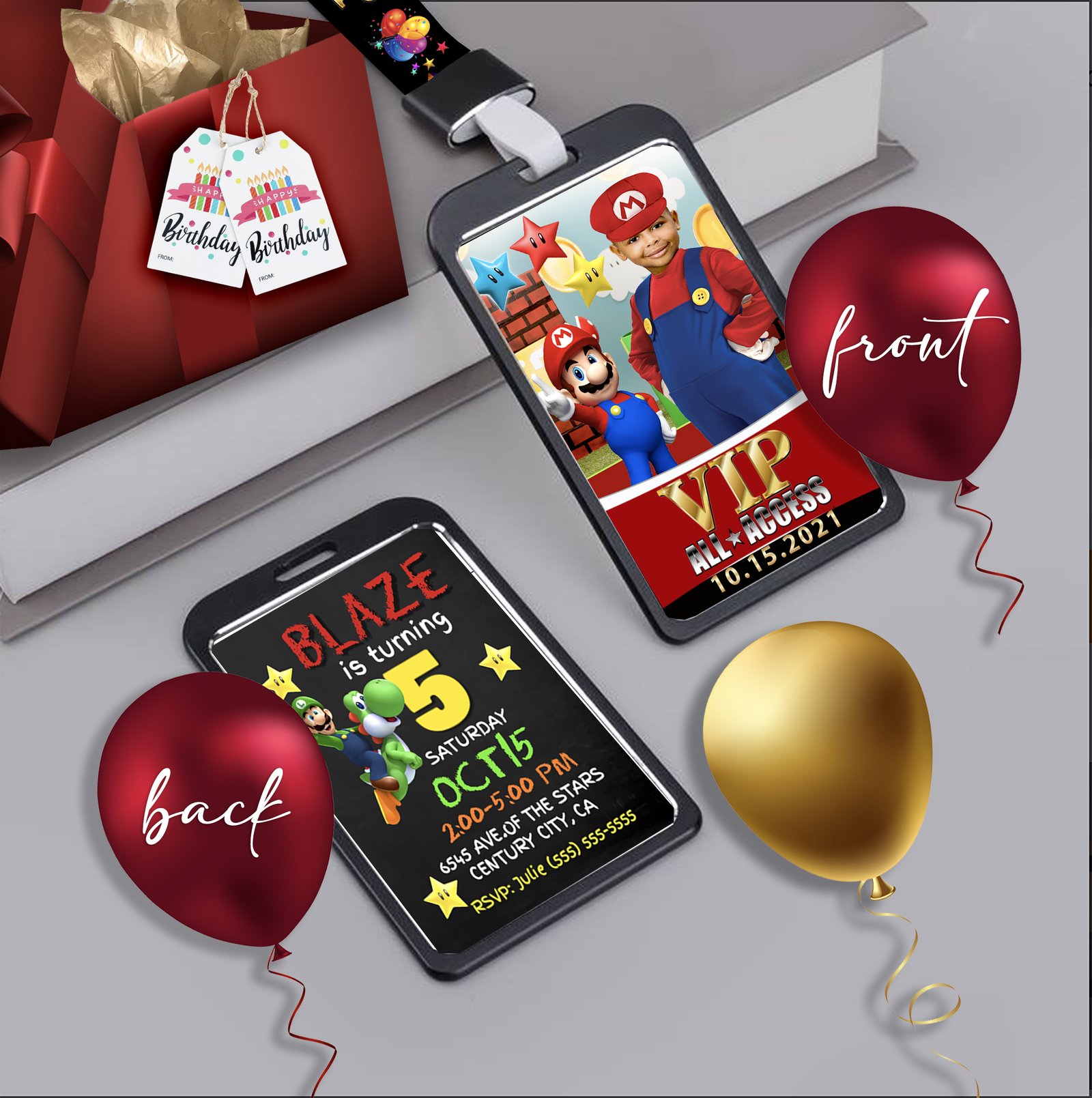 Birthday VIP Badges-Super Mario - Image 4