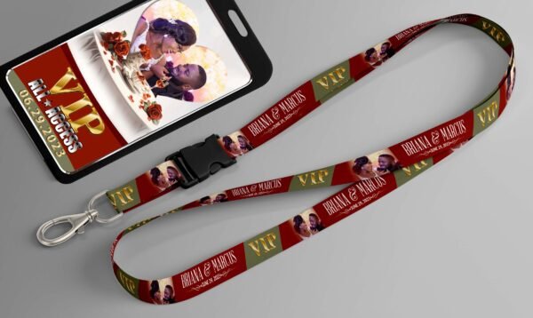 Weddings VIP Badges with Personalized Lanyards - Image 3
