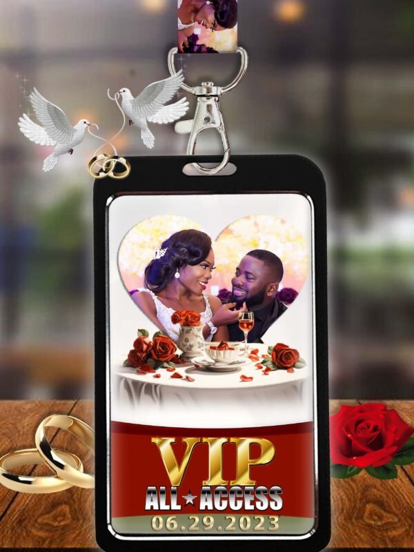 Weddings VIP Badges with Personalized Lanyards - Image 2