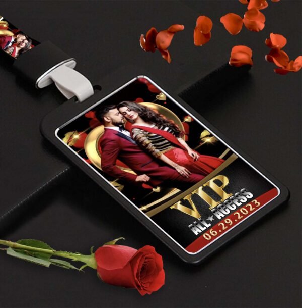 Weddings VIP Badges with Personalized Lanyards