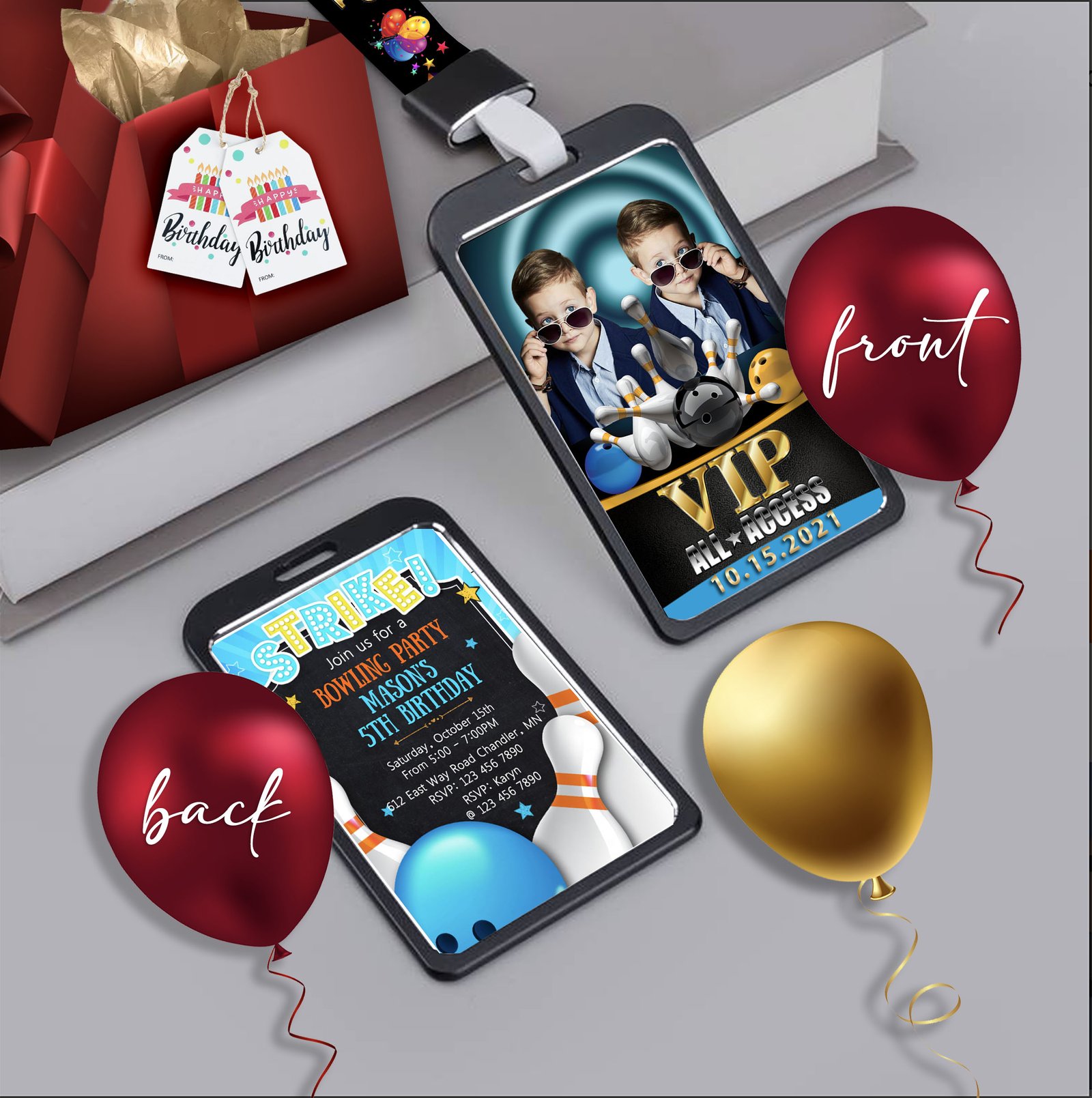 Birthday VIP Badges-Bowling - Image 4