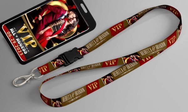 Weddings VIP Badges with Personalized Lanyards - Image 3