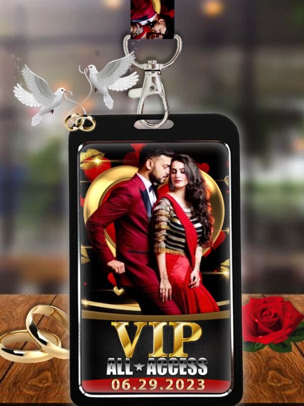 Weddings VIP Badges with Personalized Lanyards - Image 2